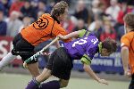 Eindhoven, 9 Oktober 2005
De eerste wedstrijd in de hoofdklasse tussen promovendus HC Eindhoven en landskampioen Oranje Zwart, eindstand 1-3 voor de landskampioen.