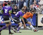 Eindhoven, 9 Oktober 2005
De eerste wedstrijd in de hoofdklasse tussen promovendus HC Eindhoven en landskampioen Oranje Zwart, eindstand 1-3 voor de landskampioen.
