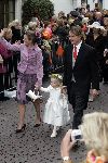Naarden 22 oktober 2005
Trouwen Prins Floris en Aimee Sohngen in kerk naarden Vesting. 
Prinses annette met Isabella en Bernhard jr