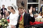 Naarden 22 oktober 2005
Trouwen Prins Floris en Aimee Sohngen in kerk naarden Vesting. 
Prinses Aimee