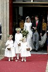 Naarden 22 oktober 2005
Trouwen Prins Floris en Aimee Sohngen in kerk naarden Vesting. 
Prinses Aimee
