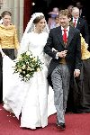 Naarden 22 oktober 2005
Trouwen Prins Floris en Aimee Sohngen in kerk naarden Vesting. 
Prinses Aimee