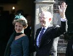 Naarden 20 oktober 2005
Trouwen Prins Floris en Aimee Sohngen in stadhuis Naarden.
Prinses Margriet en Pieter v Vollenhoven