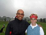 Golfbaan Laage Vuursche, 9 Oktober 2005
Junior Smulders met zijn golfpro Raymond Scheffer