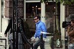 Amsterdam 5 oktober 2005
Robbie Williams vertrekt met boot bij Amstel Hotel