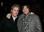 Amsterdam 2 oktober 2005
Opnames cd hoes Xander de Buisonje bij hotel l Europe. Xander met Edwin Smulders.
