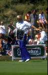 Greg Norman tijdens de Dutch open 1992 in Noordwijk
Golfen