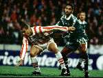 Eindhoven, 27 november 1994
PSV-Feyenoord, eindstand 4-1
Ronaldo in duel met Henk Fraser
