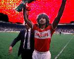 1987
PSV-Fortuna SC
Afscheid Ruud Gullit met op de achtergrond oud voorzitter Jacques Ruts