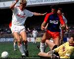 1990 Haarlem-PSV
Wim Kieft in aktie
geheel rechts doelman edward Metgod