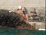 Porte Ercole 27 Juli 1996
Prinses Juliana zwemmend in zee
