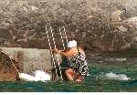 Porte Ercole 27 Juli 1996
Prinses Juliana zwemmend in zee