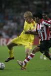 Eindhoven, 12 September 2006 Eerste wedstrijd ChampionsLeague Seizoen 2006/2007 eindtsnad 0-0
Carlos Salcido in duel met Dirk Kuyt