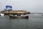 Ijmuiden, 6 September 2006
Cor Bakker in zijn sloep tijdens de Hiswa te water 2006