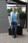 Eindhoven, 4 September 2006
Philips Stadion, bijeenkomst eerste training Nederlands elftal voor de wedstrijd tegen Wit Rusland.
Dirk Kuyt bij aankomst