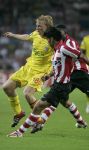 Eindhoven, 12 September 2006 PSV-FC Liverpool. 1e wedstrijd in de Champions League Seizoen 2006/2007 eindstand 0-0
Dirk Kuyt in zijn eerste CL wedstrijd voor FC Liverpool in duel met Carlos Salcido
