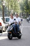 Amsterdam 12 september 2006
Michiel Mol en Christijan Albers  op vespa scooter .