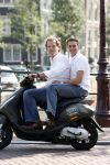 Amsterdam 12 september 2006
Michiel Mol en Christijan Albers  op vespa scooter .