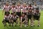 Eindhoven, 12 September 2006 PSV-FC Liverpool ( eerste wedstrijd Championsleague Seizoen 2006/2007 ), eindstand, 0-0 staande v.l.n.r.: Alex PSV, Carlos Salcido, Jan Kromkamp, Timmy Simons, Arouna Kone en Gomes.
Gehurkt v.l.n.r.: Edsion Mendeze, Michael Reiziger, Jason Culina, Ibrahim Afellay en Jefferson Farfan