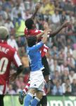 Eindhoven, 17 September 2006
Kompetitiewedstrijd PSV-Feyenoord, eindstand 2-1
Patrick Kluivert zijn eerste wedstrijd als invaller in duel met Sebastian Pardo