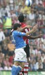 Eindhoven, 17 September 2006
Kompetitiewedstrijd PSV-Feyenoord, eindstand 2-1
Patrick Kluivert zijn eerste wedstrijd als invaller in kopduel met Sebastian Pardo