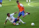 Eindhoven, 4 September 2006
Traing Nederlands elftal voor de wedstrijd tegen Wit Rusland a.s. woensdag.
Klaas Jan Huntelaar contra Joris Matijssen