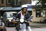 Amsterdam 1 september 2006
Xandra Hay op vespa scooter