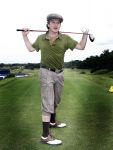 Zandvoort 18 augustus 2007
Beau v Erven Dorens met korte broek en pet golfend  tijdens Charity challenge tijdens KLM open.