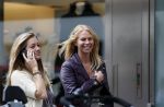 Amsterdam 18 augustus 2007
Ellemieke Vermolen met haar styliste en vriendin Monique Verkaart.