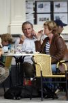 Amsterdam 18 augustus 2007
Huub Stapel met zijn vrouw Resie op terras.
