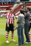 Eindhoven, 28 Augustus 2007
PSV Selektie, Seizoen 2007/2008
Jeroen v d Berk die moets fungeren als stand-in voor Jan Kromkamp in gesprek met Omroep Brabant TV