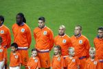 Amsterdam 8 september 2007
kwalificatieduel voor EK tussen Nederland en Bulgarije in de amsterdam arena. Nederland wint met 2-0. Mario Melchiot Danny de Zeeuw Robin v Persie en John Heitinga