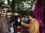 Drunen 22 augustus 2007
Marc Borsato wordt tot Baron van het Land v ooit geslagen. Marc op paard.