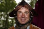 Drunen 22 augustus 2007
Marc Borsato wordt tot Baron van het Land v ooit geslagen. Marc op paard.