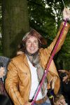 Drunen 22 augustus 2007
Marc Borsato wordt tot Baron van het Land v ooit geslagen. Marc op paard.