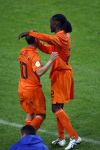 Amsterdam 8 september 2007
kwalificatieduel voor EK tussen Nederland en Bulgarije in de amsterdam arena. Nederland wint met 2-0. Wesley Sneijder scoort de 1-0. met Mario Melchiot