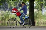 Amsterdam 20 augustus 2007
Peter Heerschop op de fiets.