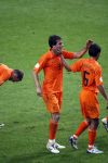 Amsterdam 8 september 2007
kwalificatieduel voor EK tussen Nederland en Bulgarije in de amsterdam arena. Nederland wint met 2-0. Ruud v Nistelrooy blij na zijn doelpunt