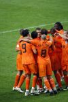 Amsterdam 8 september 2007
kwalificatieduel voor EK tussen Nederland en Bulgarije in de amsterdam arena. Nederland wint met 2-0. Ruud v Nistelrooy blij na zijn doelpunt