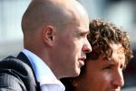 Rotterdam, 20 September 2009
Kompetitiewedstrijd Feyenoord-PSV, eindstand 1-3 Seizoen 2009/2010
Jan Joost v Gangelen met Erik ten Hag