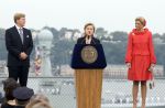 New York 8 september 2009
Prins Willem Alexander Prinses Maxima Michael Bloomberg (Burgemeester NY) en Hillary Clinton op vliegdekschip Intrepid. Welkomst ceremonieel van NYC 400.
Peter Smulders bv