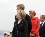 New York 8 september 2009
Prins Willem Alexander Prinses Maxima Michael Bloomberg (Burgemeester NY) en Hillary Clinton op vliegdekschip Intrepid. Welkomst ceremonieel van NYC 400.
Peter Smulders bv