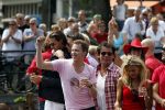 Amsterdam 1 augustus 2009
Gay pride op de amsterdamse grachten. Jamai Loman Nicolette v Dam met vriend Bas Smit en Caroline Tensen
Peter Smulders bv