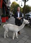 Amsterdam 3 september 2009
Jort Kelder met een soort van Lama op de cornelis schuytstraat.
Peter Smulders bv