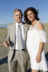 Ter Heijde 3 september 2010
Barbara Barens ( zwanger) en haar vriendin /vrouw Alette Adriaanse trouwen in strandtent Elzenduin Beach. Barbara met vader Frits Barend
Peter Smulders bv