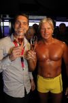 Amsterdam 5 augustus 2010
Dries Roelvink opent in zijn gele zwembroek de gay parade in Amsterdam op de supper club boot.
Peter Smulders bv