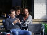 Amsterdam 18 september 2010
Ex Jack Spijkerman Jennemiek met nieuwe vriend op terras.
Peter Smulders bv