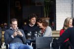Amsterdam 18 september 2010
Ex Jack Spijkerman Jennemiek met nieuwe vriend op terras.
Peter Smulders bv