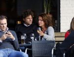 Amsterdam 18 september 2010
Ex Jack Spijkerman Jennemiek met nieuwe vriend op terras.
Peter Smulders bv