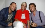 Hilversum 24 augustus 2011
Najaarspresentatie RTL in studio 24 op het mediapark. Irene Moors met Carlo Boszhard en vriend
Peter Smulders bv